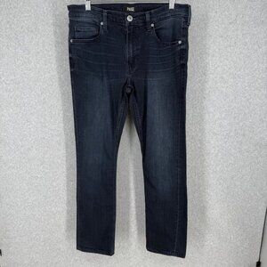 Paige Mens Lennox Slim Straight Jean Size 31 Macklin Blue Dark Wash Denim Casual